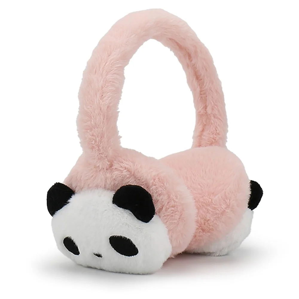 Women Girls Kids Earmuffs Cartoon Panda Ear Muffs Winter Ear Cover Warm Headphones Faux Fur Earplugs Warmer Cover Earflaps