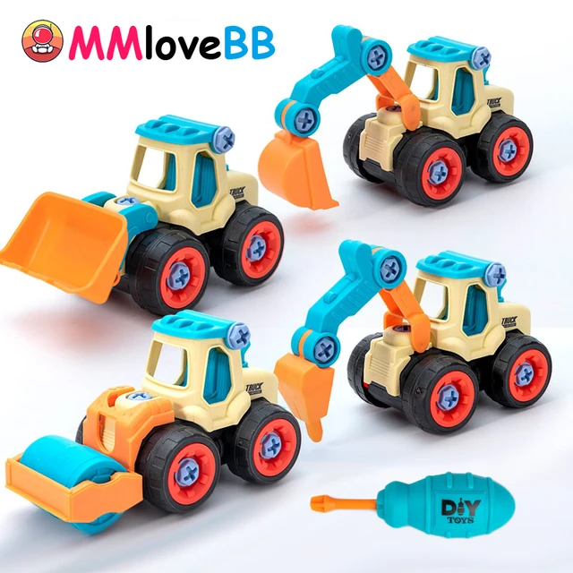 Nut Disassembly Tools Toy Drill Truck Excavator Bulldozer Child Pretend Play Boy Creative Tool Education Gifts For Boy Car Model 1