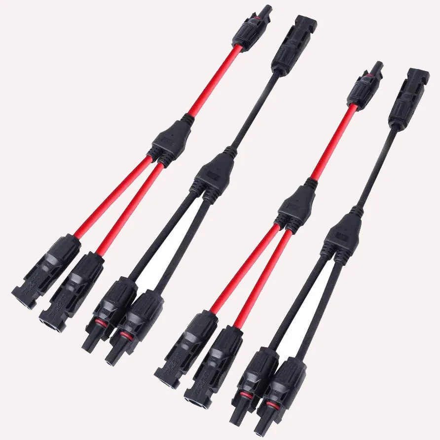 Solar Panel Rst Connector 2pcs solar connector photovoltaic panel adapter Y branch plug 1 to 2 ...