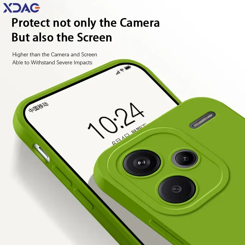 Luxury Angel Eyes Square Liquid Silicone Case - Premium Soft Cover