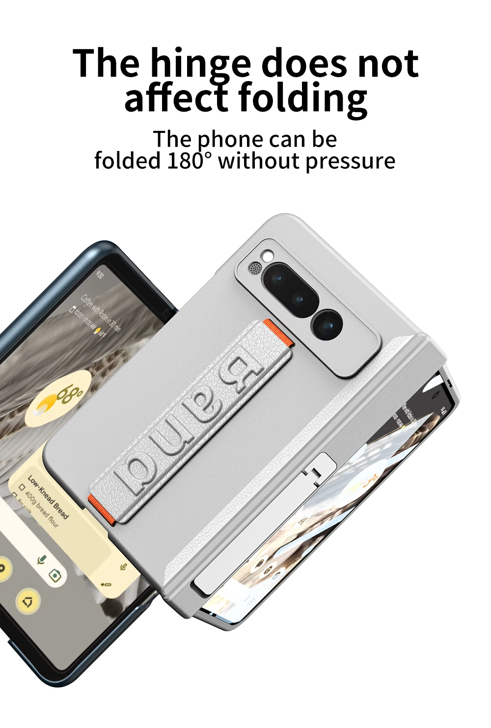 GKK Magnetic Hinge Wrist Strap Case for Google Pixel Fold 9
