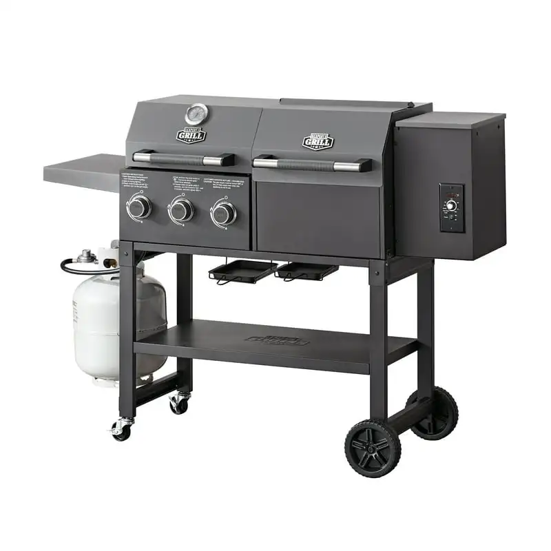 

Grill and Pellet Grill Combo Propane fire table Portable fire pit