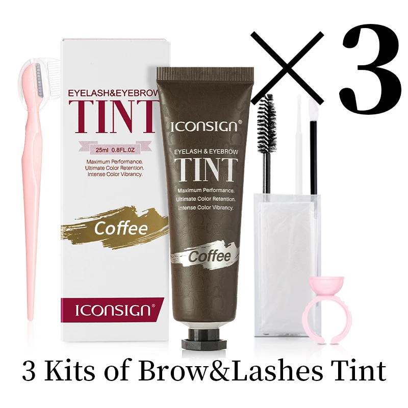 ICONSIGN جلدة الحاجب تينت عدة المهنية سريع تجعيد صبغ الحاجب ماسكارا الوشم كريم مقاوم للماء طويلة الأمد 60 إلى 90 يوما