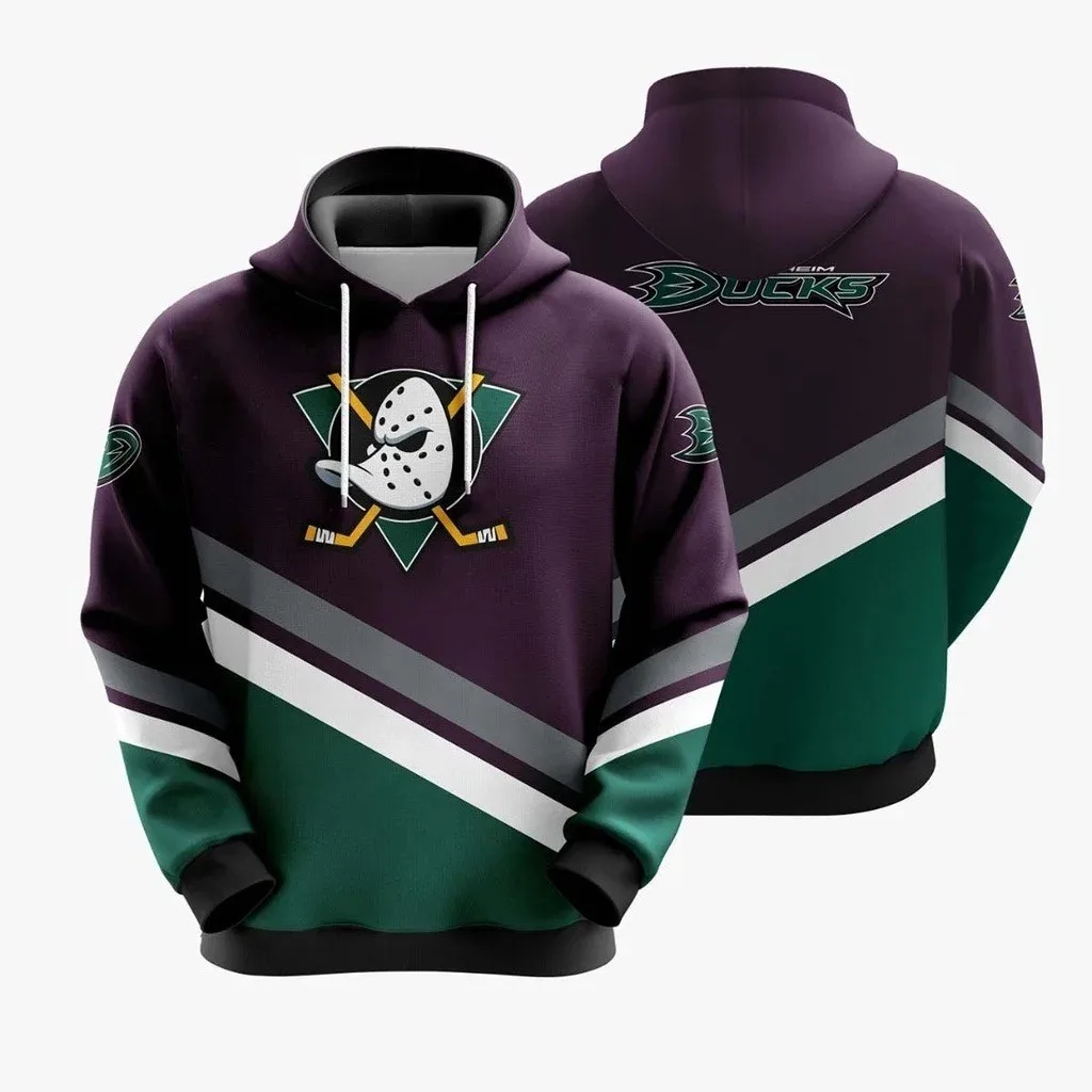 Spring Autumn 2023 New 3D Printed Hockey Super Duck Hoodie Men'S and Women'S Street Casual Sweatshirts