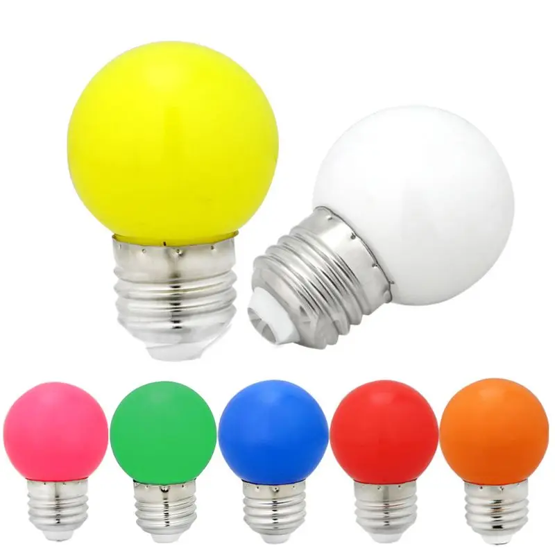 

1W E27 mini LED Golf Ball Bulb Light in Blue, Red, Green, Yellow,White