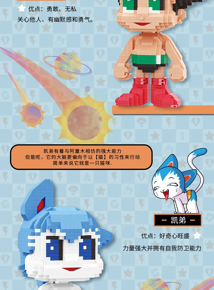 Balody 18418 Anime Powerful Atom Astro Kitty Cat