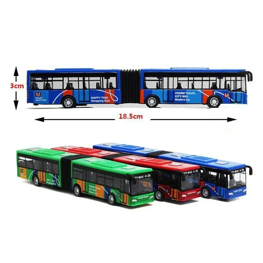 City Express Bus Double Buses Diecast Vehicles Toys Funny Pull Back Car Children Kids Gifts 1:64 Alloy City Bus Model Vehicles 5