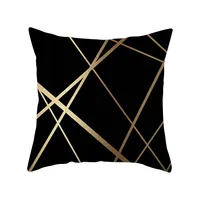 Fashion Design Velvet Cushion Cover 45x45cm Home Decor Golden Line Sofa Pillow Cover Home Pillowcase 1