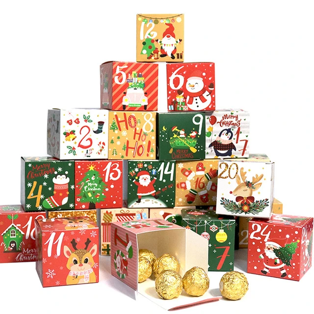 Christmas Advent Calendar Boxes 24 Days DIY Advent Calendar Boxes