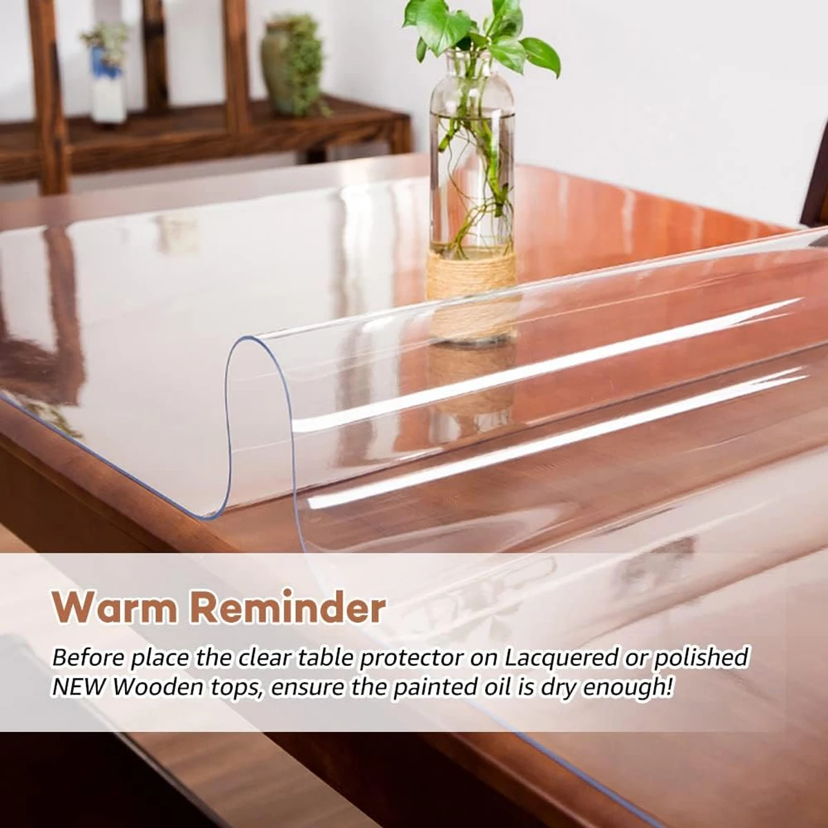 Eco-friendly PVC Clear Tablecloth Protector 1.0mm Thick Plastic Tablemat Washable Soft Glass Tablecloth Table Cloth Table Protector