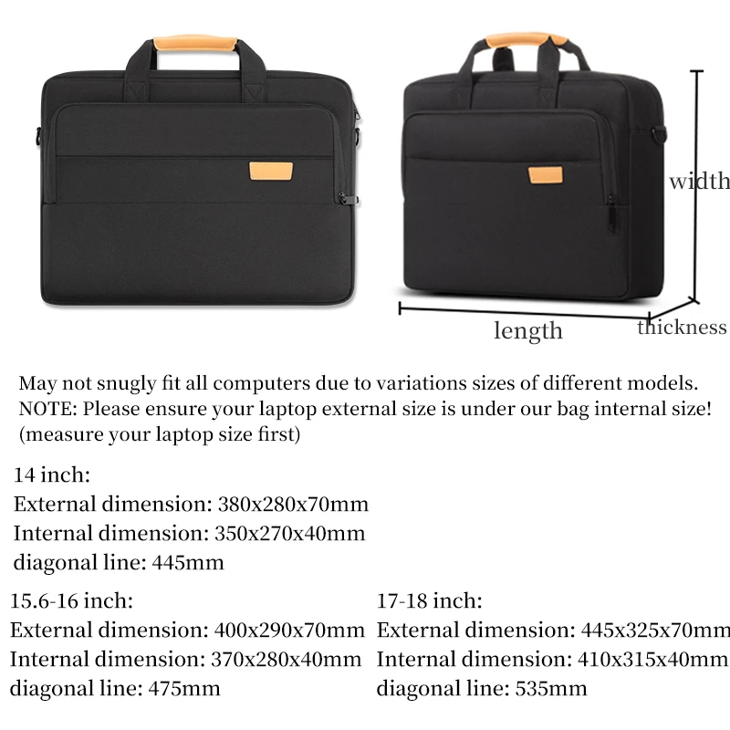 Executive Laptop Briefcase for Men - Sleek and Versatile Business Messenger Bag