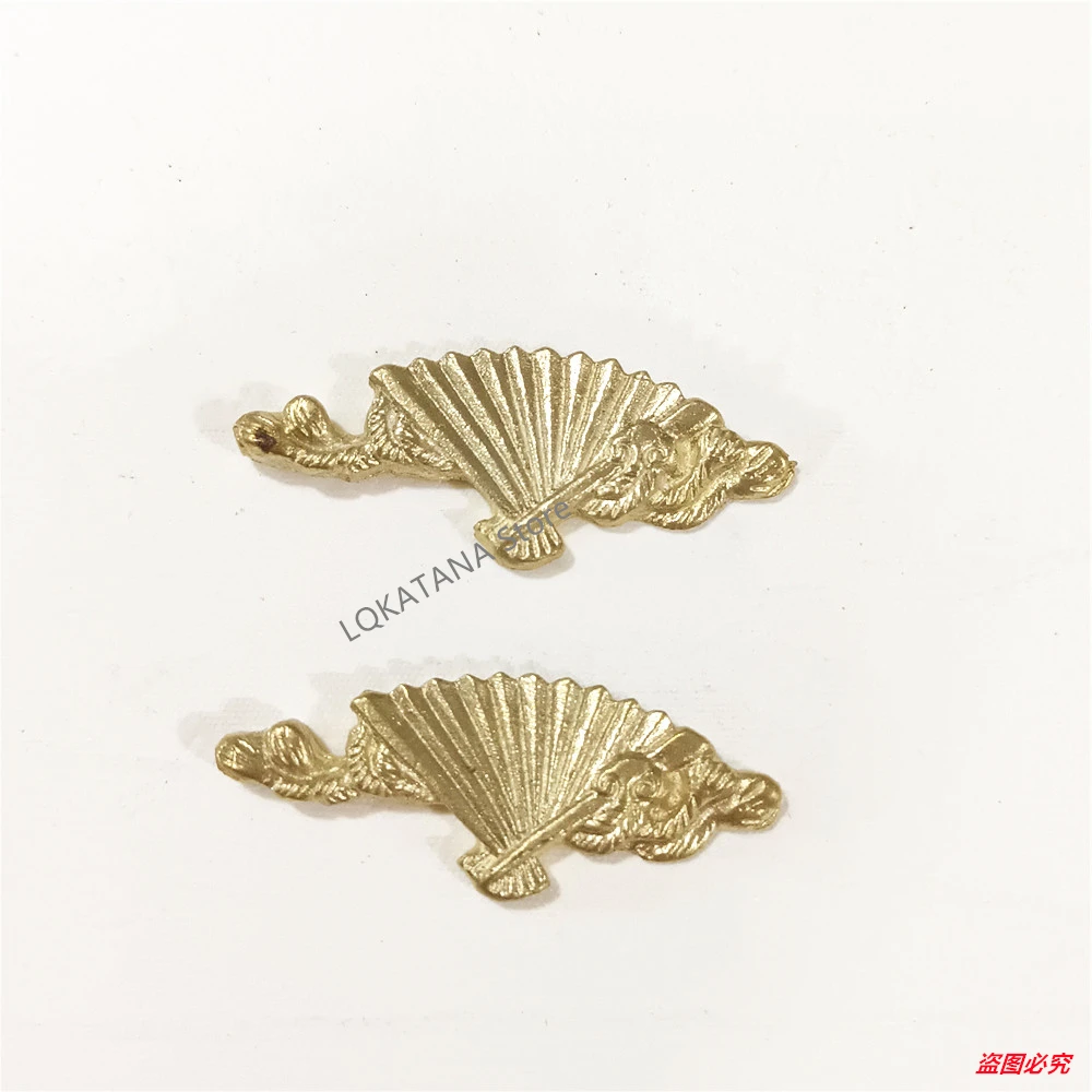 Sehr schöne Kupfer Messing geschnitzte Menuki Teile für japanische Schwert Samurai Katana Armaturen dekorative Accessoires neu – Detail 19