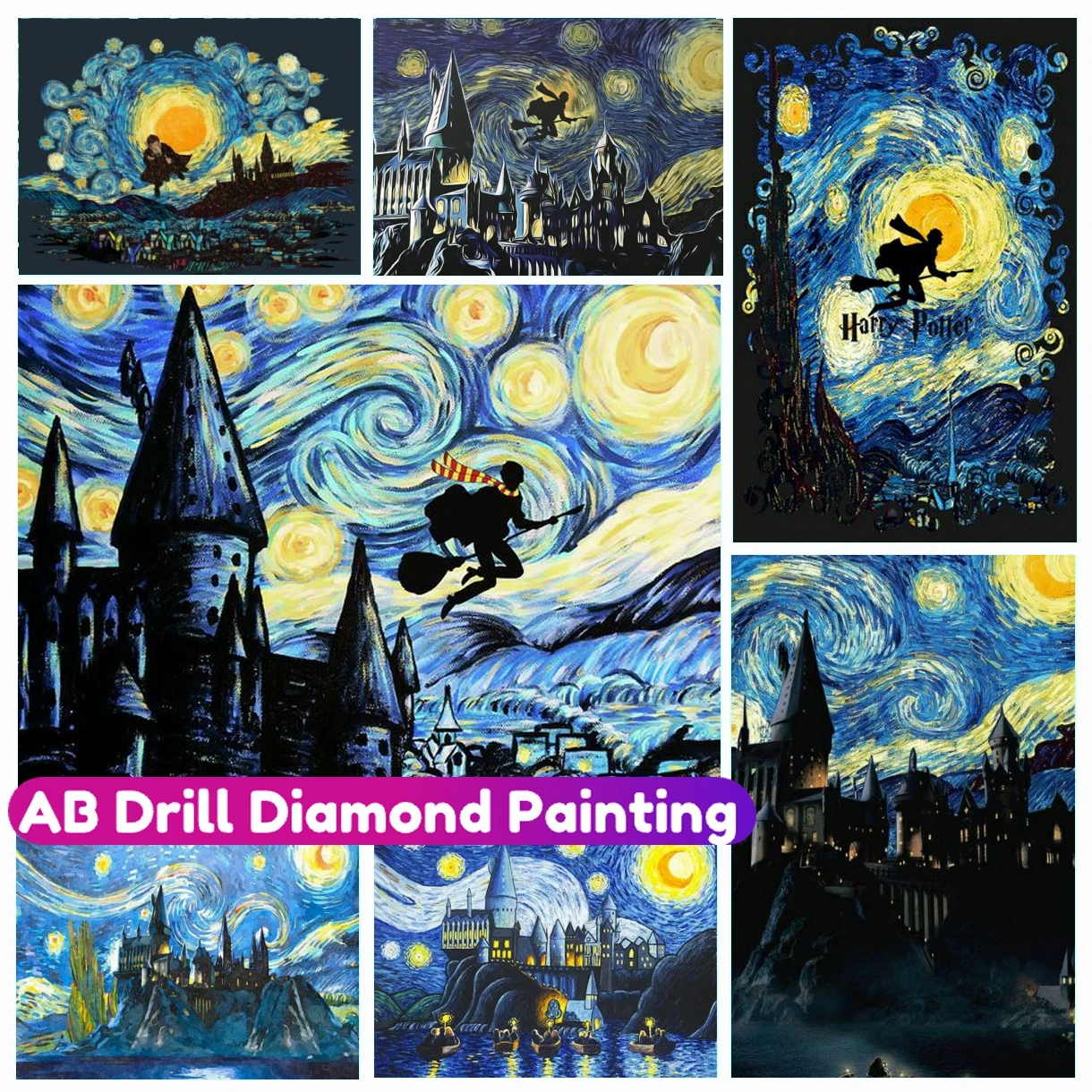 5D Diamond Painting Kits Mosaic Harry Potter Embroidery Full Drill Cross  Stitch