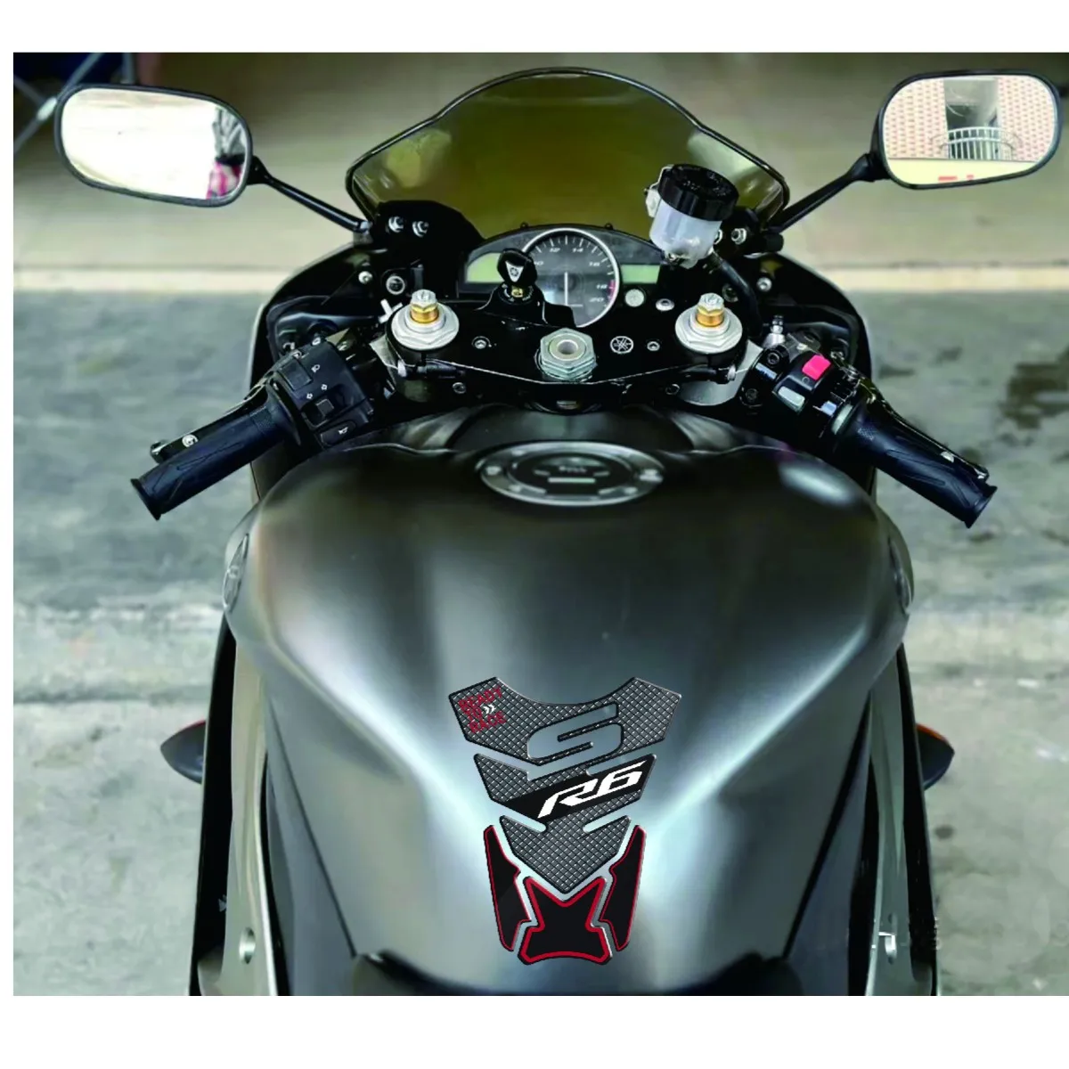 Motorcycle Tank Sticker 3D Rubber Gas Fuel Oil Tank Pad Protector Cover Sticker Decals For YAMAHA R6 R 6 YZF-R6 R6S