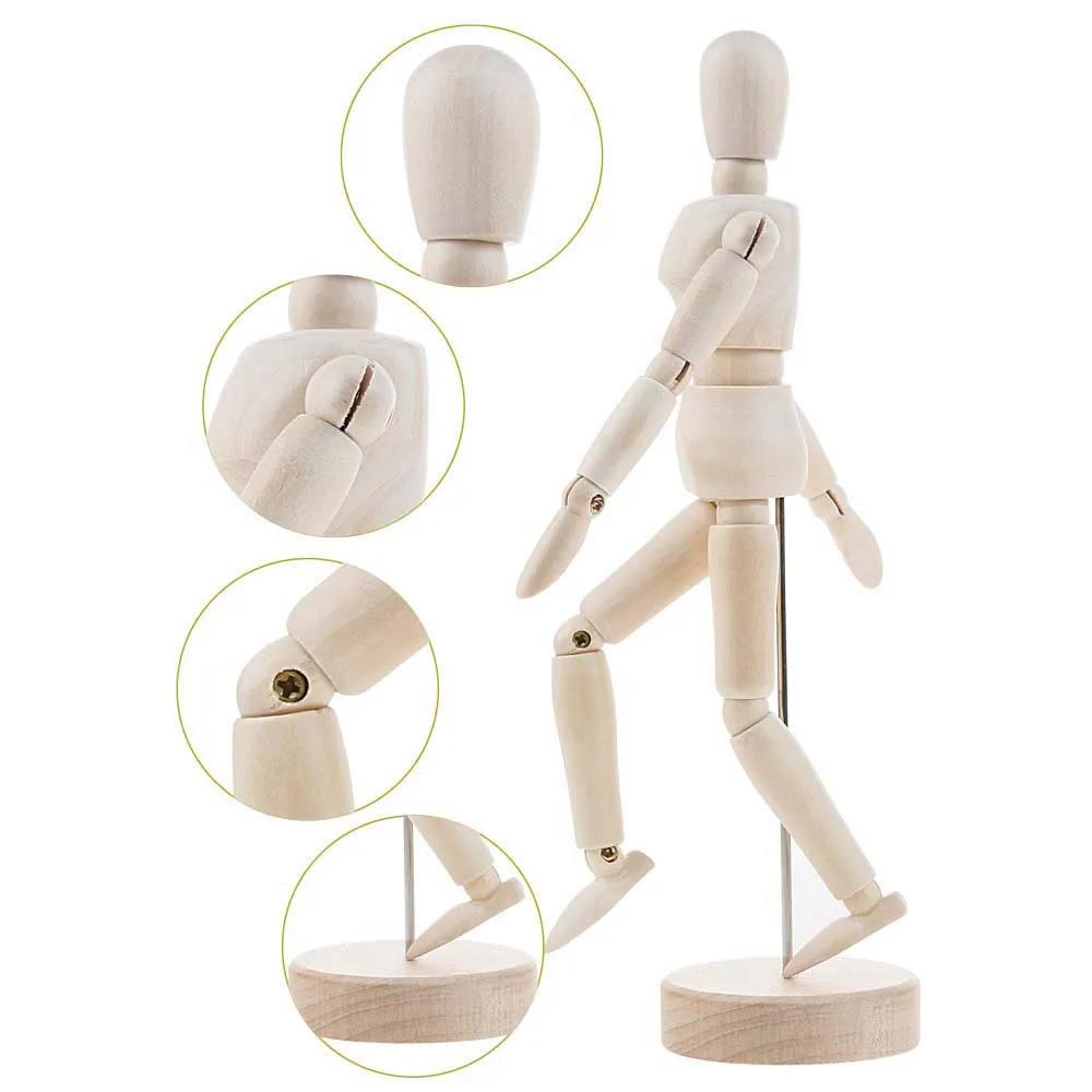 Wooden Male Mannequin Art Drawing Model Figure 6