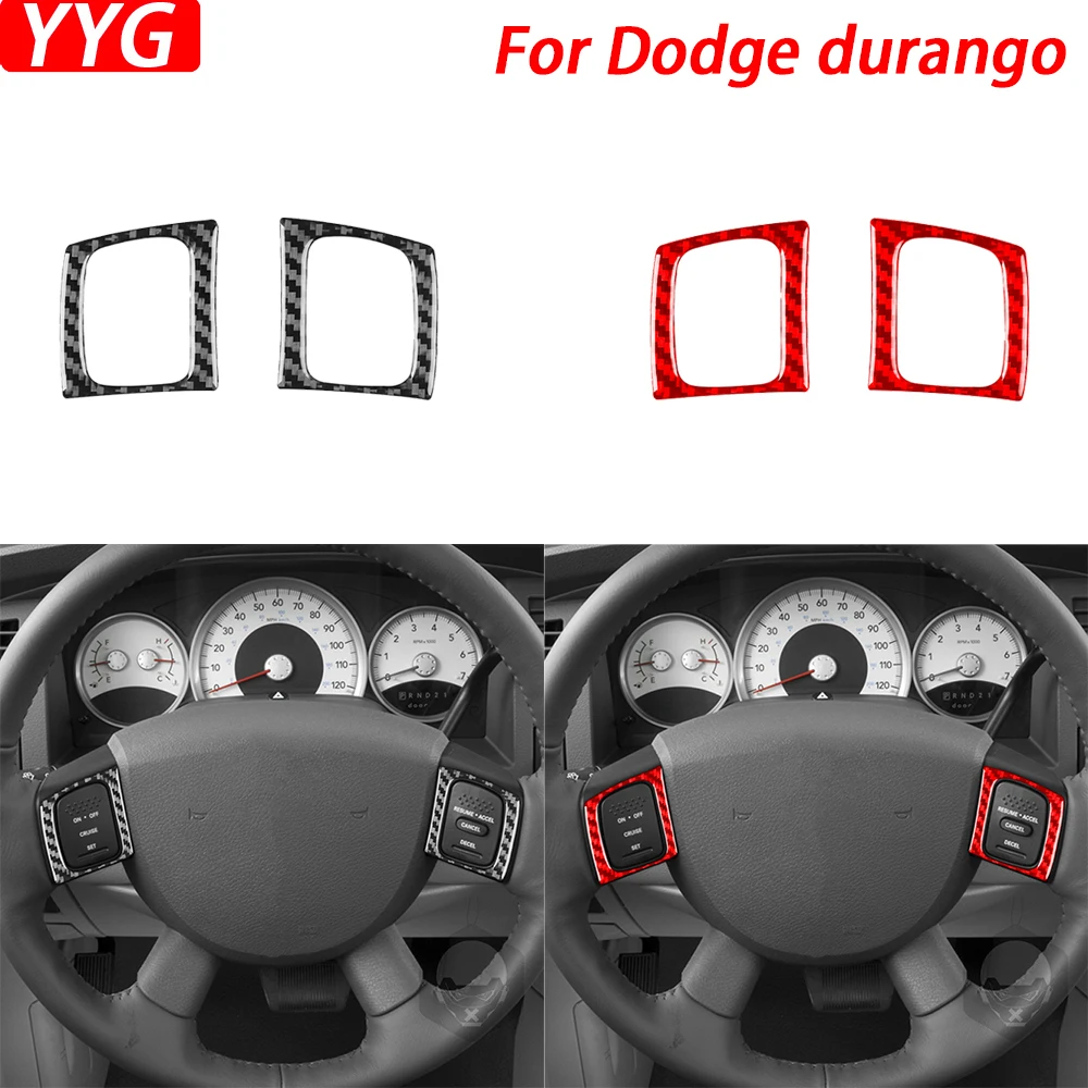 

Аксессуары для Dodge Durango 2004-2007 кнопки рулевого колеса из настоящего углеродного волокна отделка панели автомобиля