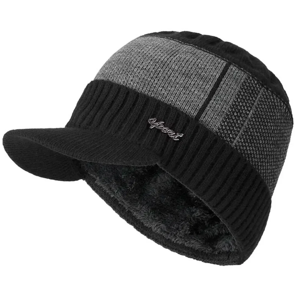Hot Sale Unisex Warm Winter Hat With Brim Thicken Winter Hats For Men & Women