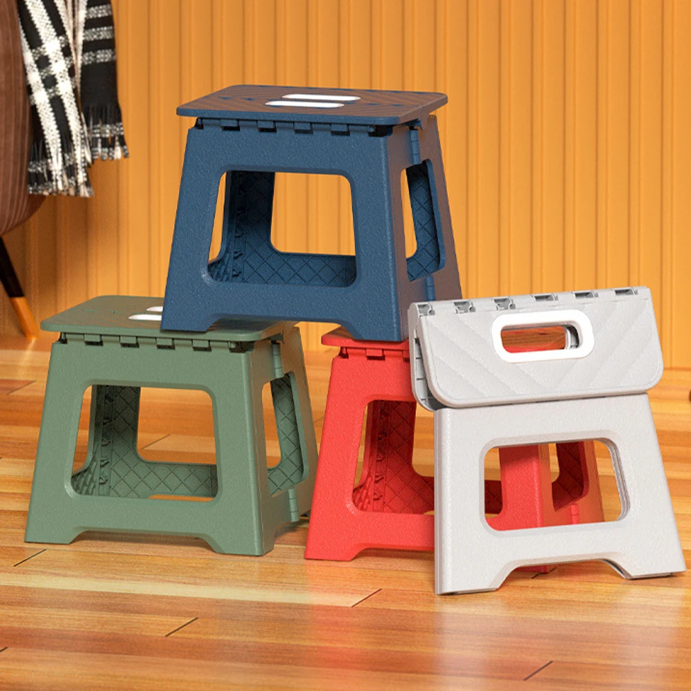Plastic Chair Folding Stools Portable Outdoor Chair Thickened Saddle For Camping Fishing Gifts Party Favors