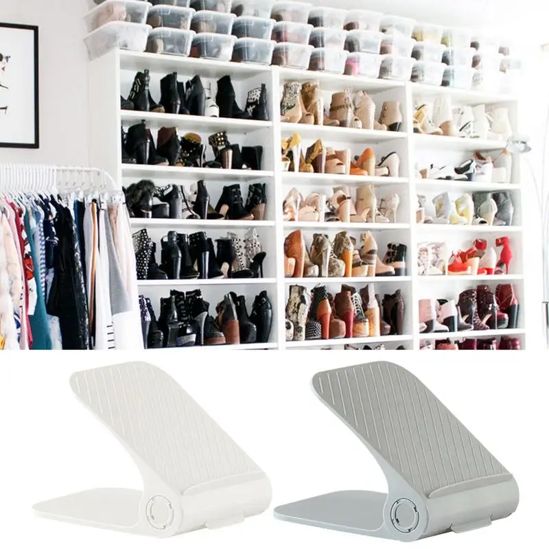 

Shoe Slots Organizer Double Deck Shoe Rack Holder Space Saver Shoes Organizers Fashionable And Beautiful Closet Organization