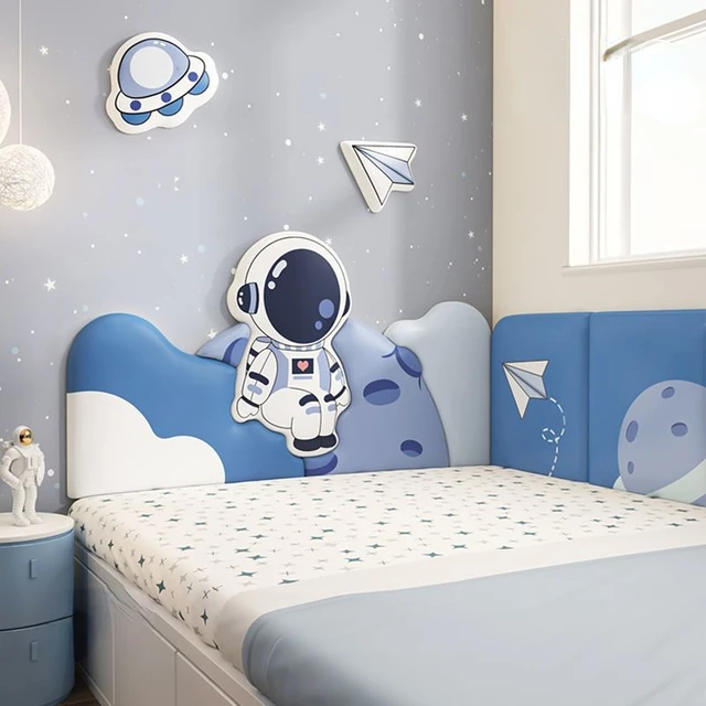 Cartoon Astronaut Kids Boy Room Decor Bed Headboard Bedroom Furniture Head Board Tete De Lit Tatami Wall Panels Cabecero Cama