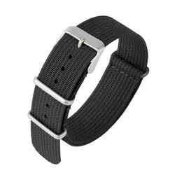 Vintage Nylon NATO Watch Band with Quick Release Feature - 20mm (Black)