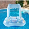 1pc Pool floats with canopy for Kids, Toddler Infant Pool Float for Baby,Swimming Ring Floaties for Pool,Beach Toys for Party 2