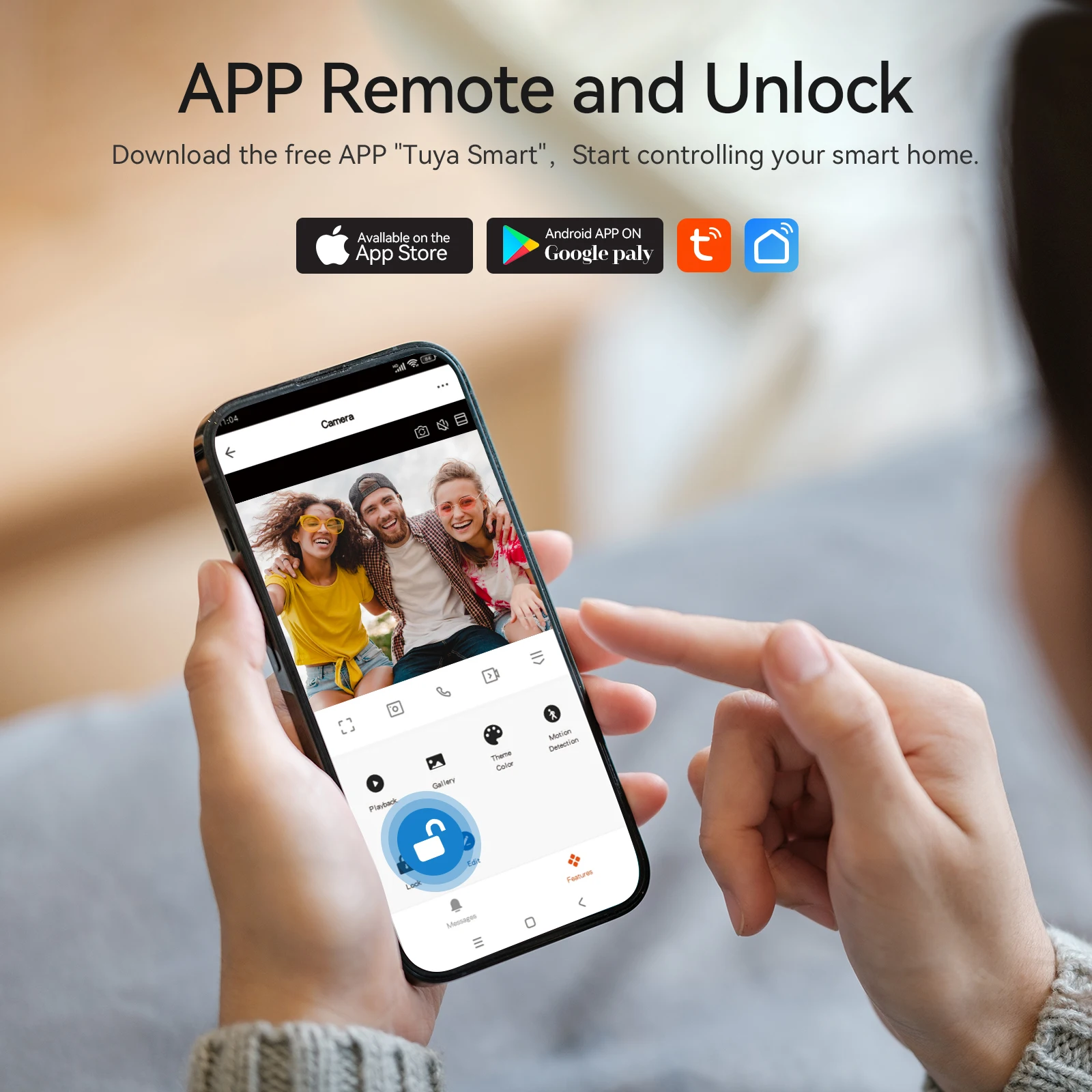 TMEZON Videocofono WiFi Con Smartphone App, 2 Fili Video Cofono Con 7'' Monor Touchscreen E Video Doorbell Esterno Cablata Telecamera Visione Notturna,APP/Carta RFID Unlock - Foto 2