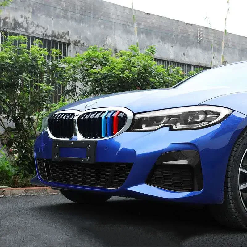 3D Car Front Grille Trim Strips Grill Cover Sticker for BMW G20 New 3 Series M Accessories car exterior accessories car grill mesh grille braces