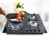 Gas Stove Cooktop Hob Panel Built In Gas Stove Tempered Glass Surface Stove Cooker LPG/NG Countertop Electronic Ignition Cast Ir 4