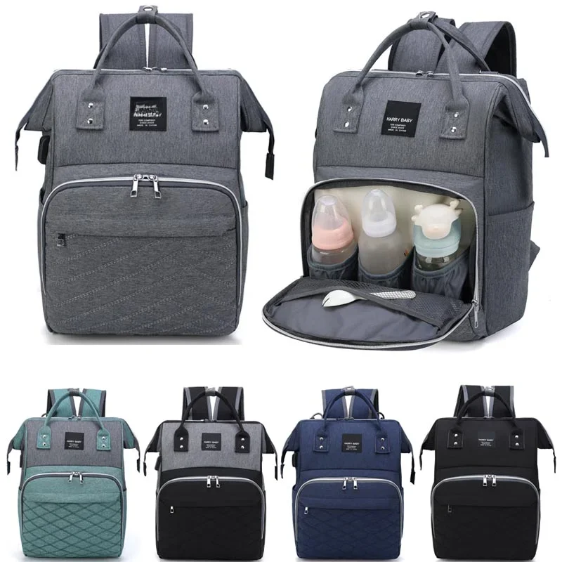 Description Picture 2 of itemMommy Bags Baby Diaper Stroller Hanging Bag Mother Large Capacity Nappy Backpacks with Changing Mat Convenient Baby Nursing Bags