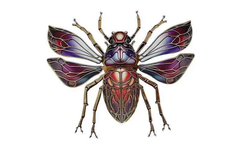 

Metal Beetle Wall Art Tree of Life Metal Pendant Simulation for Wall Decoration Indoor Outdoor Garden Farmhouse Hanging Ornament
