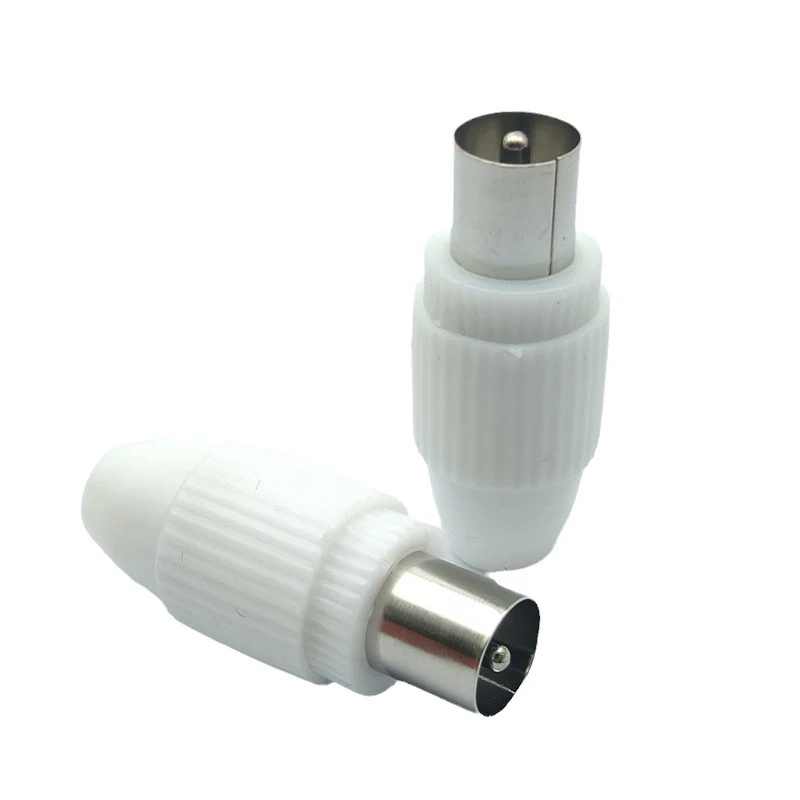 5 stücke Gerade antenne TV männlichen lötfreien stecker RF Video RF Kabel Stecker 9,5 TV antenne stecker