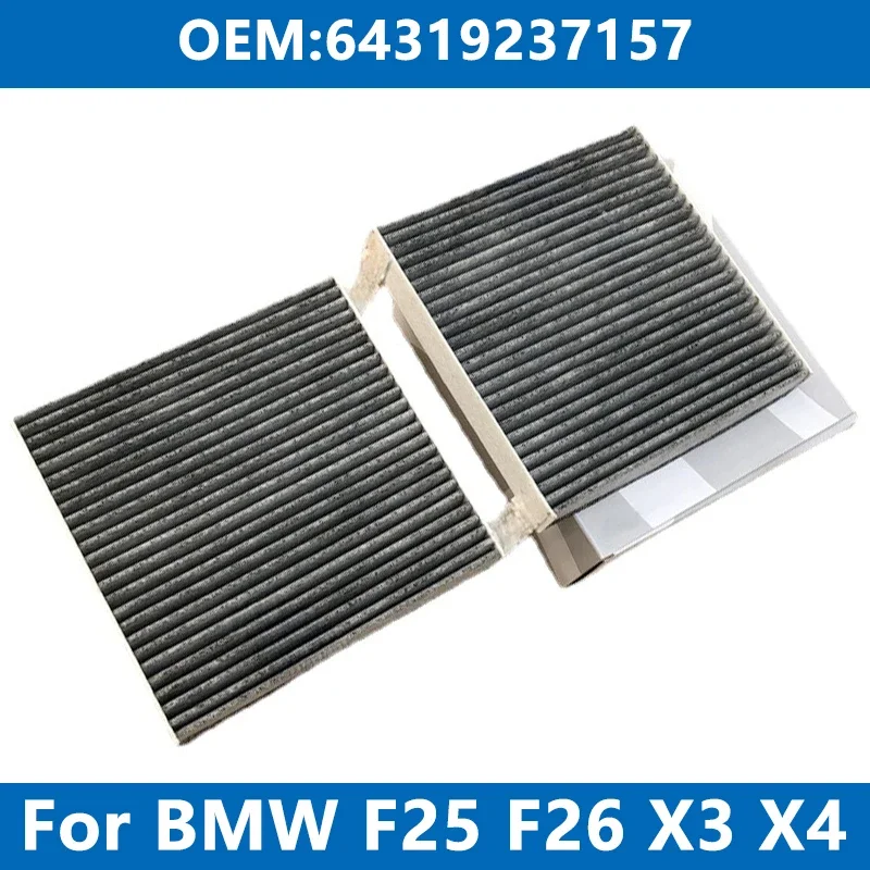 2PcsCarCabinFilterAirConditionerActivatedCarbonFilter