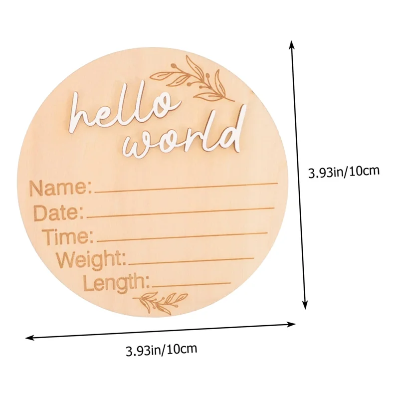 A96K-6PCS Bulletin Board Pendant Commemorative Plaque Wooden Name Announcements Announcement Board Announcement Round Wood