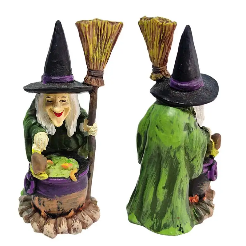 

Halloween Witch Figurines Wizard And Witch Ornaments Sand Table Decorations Desktop Ornament For Halloween Themed Parties Indoor