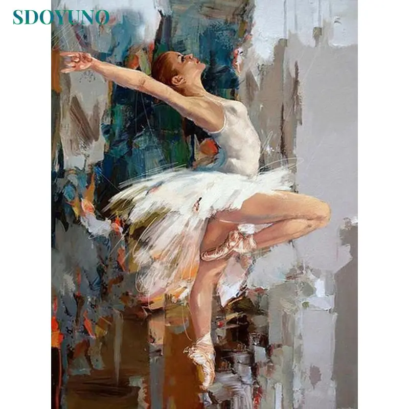 

SDOYUNO 5D DIY Diamond Painting Rhinestone Art Full Square Diamond Embroidery Portrait Dancer Handicrafts Home Decor Artwork