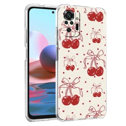 Charming Cherry Bow Clear Phone Case - Note 12Pro 4G (B7)