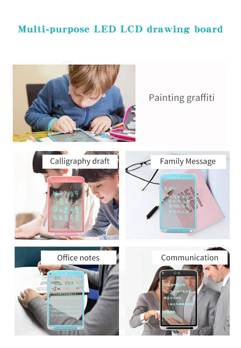 Educational toys lcd writing tablet drawing toy lcd drawing tablet electronic writing board educational drawing toy electronic drawing board 4.4Inch Electronic Drawing Board LCD Screen Writing Digital Graphic Drawing Tablets Electronic Handwriting Pad Toys for children