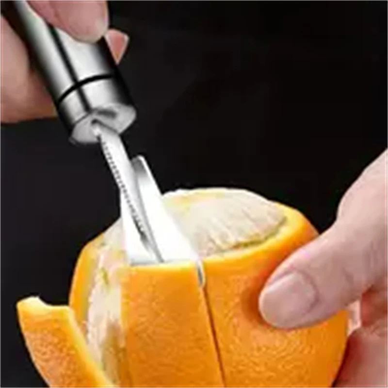 Stainless Steel Orange Grapefruit Peeler Practical Fruit Opener Skinning Knife Vegetables Peeling Cutter Kitchen Supplies fruit cutter orange peeler