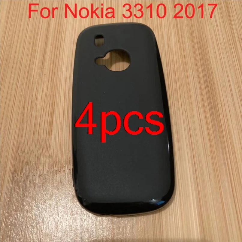 4 Pz Nero Per Nokia 3310 Custodia Sottile Opaca Tpu Gel Skin Per Nokia 3310 2017 2.4 Pollici Dual Sim Phone Cover Protettiva In Silicone