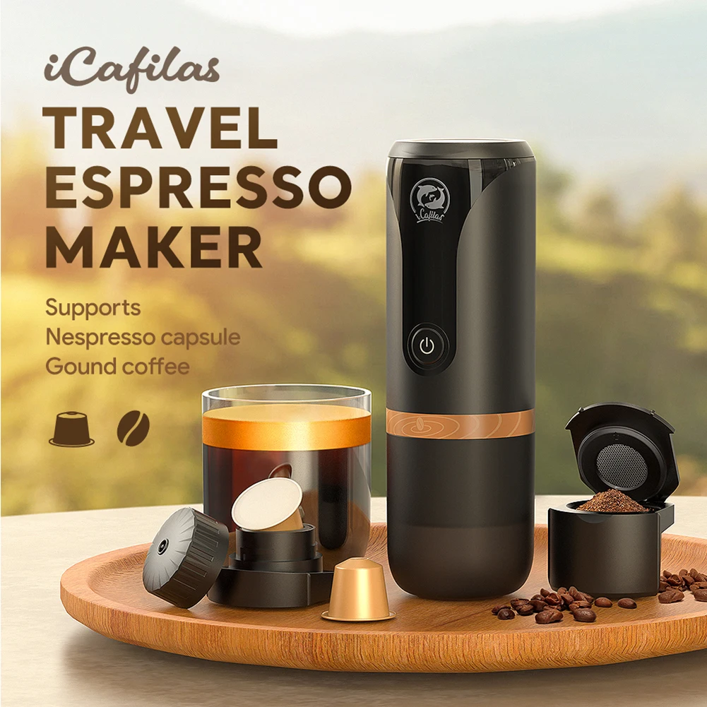 120ml Electric Coffee Machine USB Charging Stainless Steel Express Coffee Maker Portable Mini Automatic Cleaning for Home Office