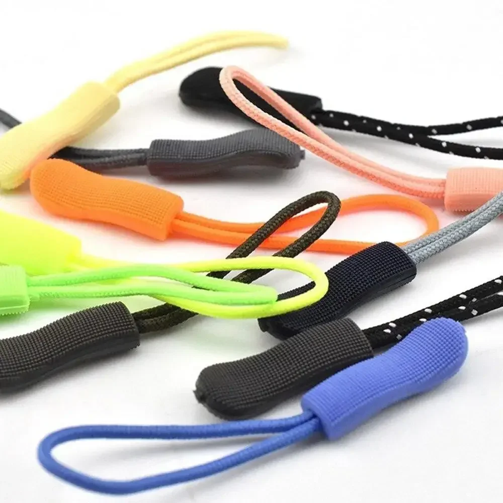 10pcs Bag Accessories Zipper Puller End Fit Rope Tag Fixer Zip Cord Tab Replacement Clip Broken Buckle Travel Bag Suitcase Tent