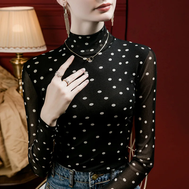 

Новинка 2024 г., женская футболка с рисунком волны на осень и зиму, сексуальный укороченный топ, одежда, повседневные блузки, марлевые, изящные, для встреч, графитовые