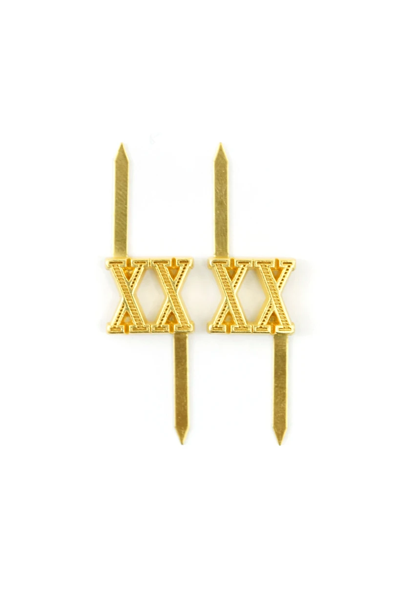 

WWII German Shoulder Boards cyphers Gold XX Danzig 13mm 2pcs