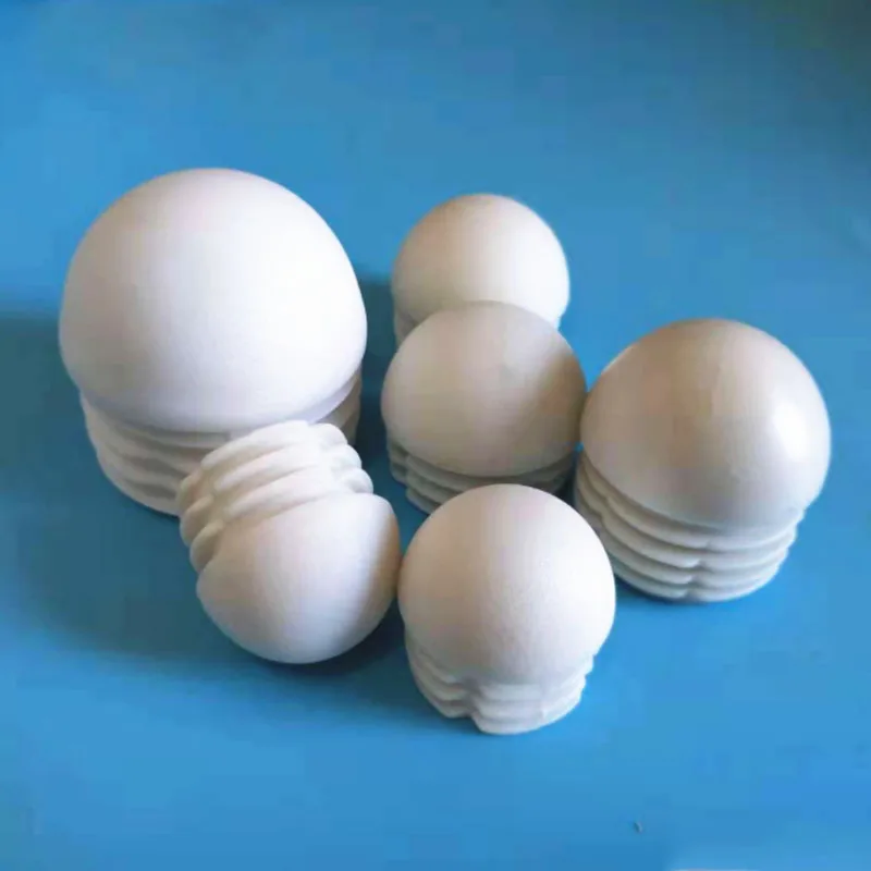 White Plastic Chair Leg Caps - 32mm Round Tube Inserts For Furniture Floor Protection (16 Pack)