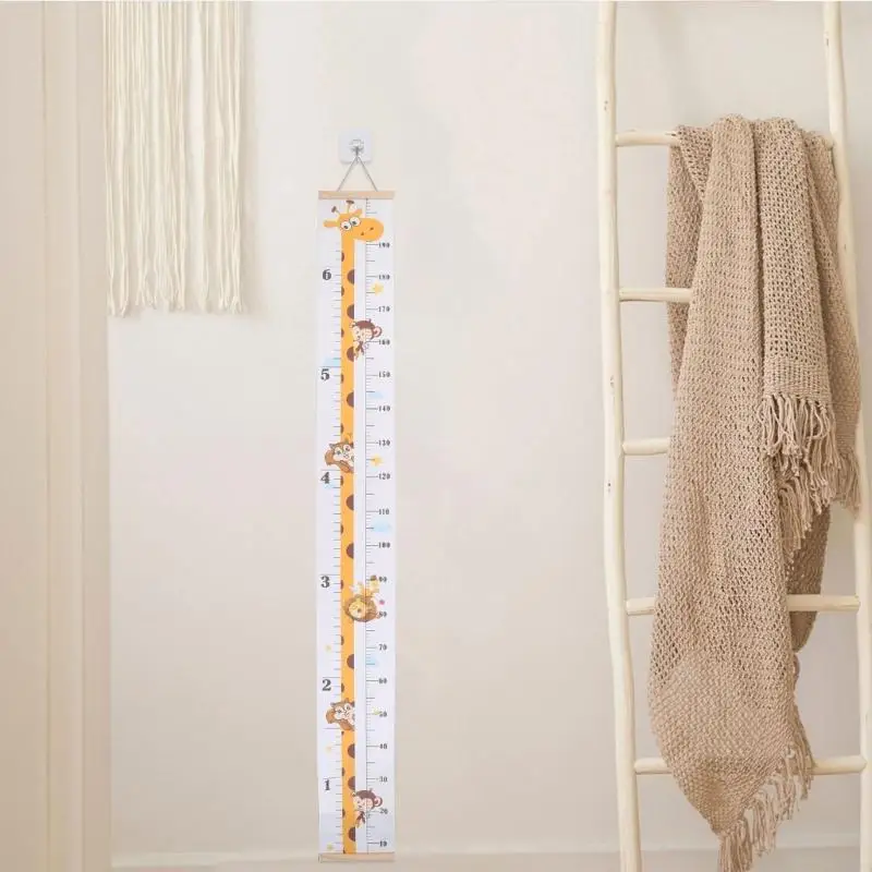 P0UA Wall Hangings Baby Growth Chart Baby Height Measuring Ruler Removable