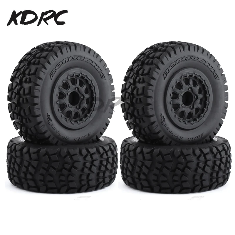 4pcs 108mm 1/10 Short Course Truck Tire Wheel Tyre 12mm Hex For Traxxas Slash Arrma Senton HuanQi 727 Vkar 10sc HPI HSP RC Car