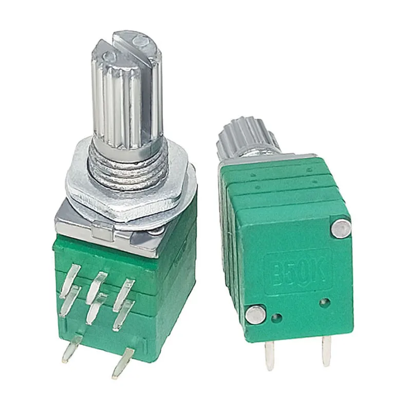 5PCS RK097N Single RK097NS RK097G Double 3Pin 5Pin 6Pin 8Pin Amplifier Volume Horn Potentiometer B1K/5K/10K/20K/50K/100K/500K