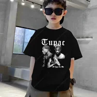 Tupac 2pac Rapper Thug Life Hip Hop Fashion Kids T-shirt Baby Boys Girls Clothes Summer Children Cotton Short Sleeve T Shirt Top 1
