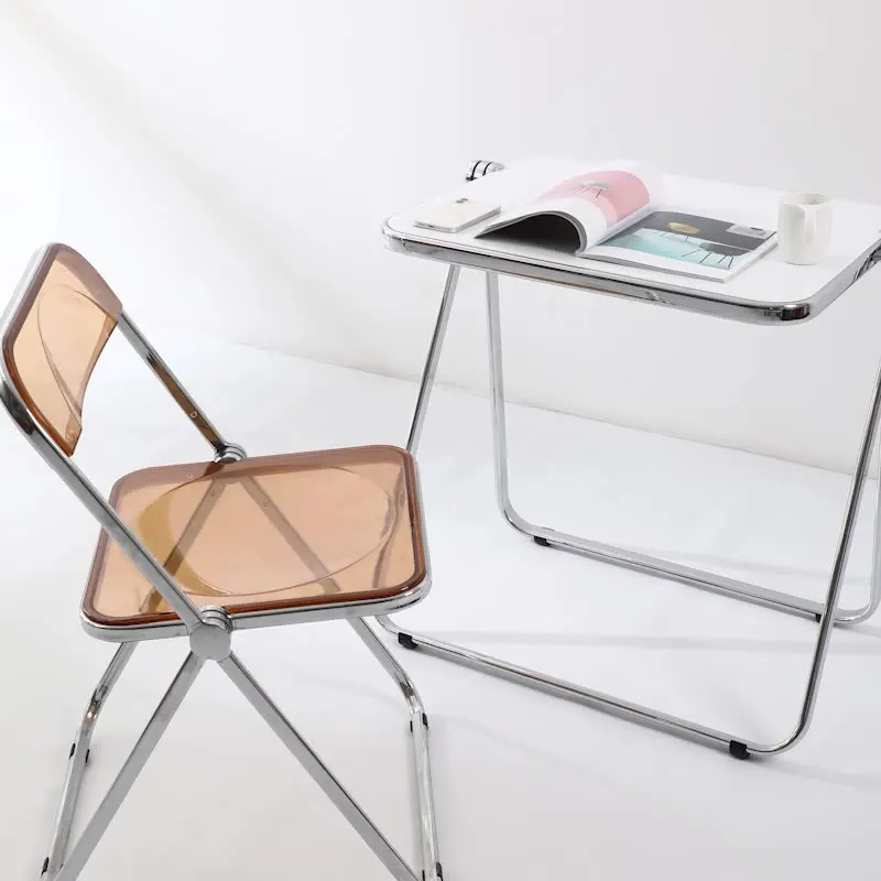 

Прозрачный стул o17, акриловый модный сетчатый красный стул для магазина одежды, фотостул, простой домашний стул для столовой, складной стул